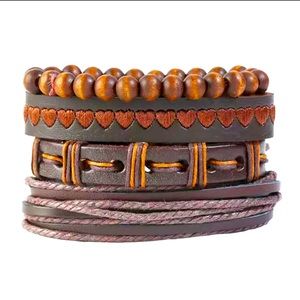 🐘 Men’s Genuine Leather layered Bracelet